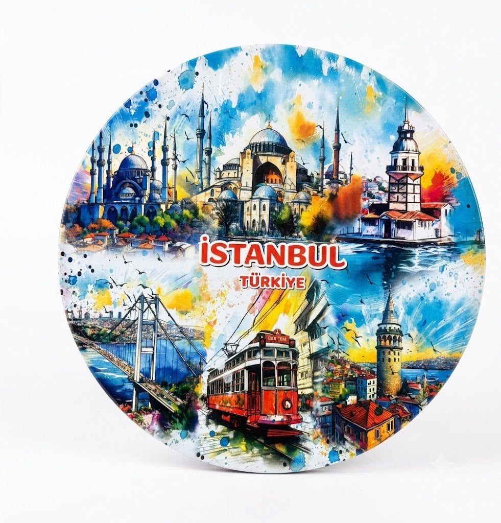 Istanbul Themed Metal Coaster