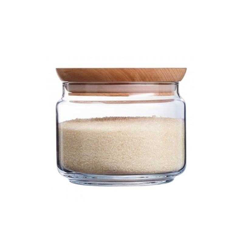 Luminarc Pure Glass Jar with Wooden Lid | Full House Lebanon