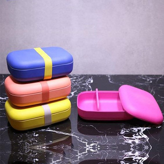 Rectangular Bamboo Fiber Lunch Container - Fuchsia | Full House Lebanon