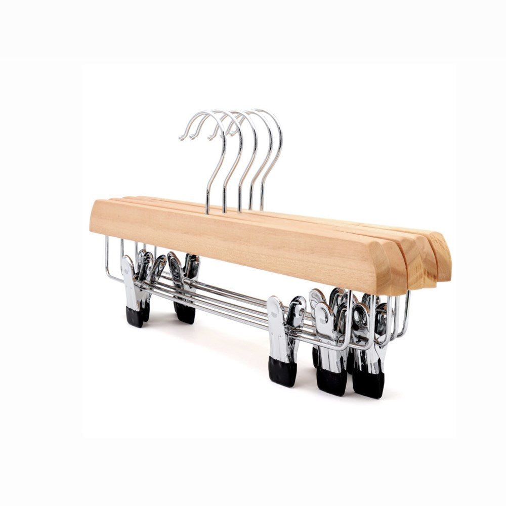 Metal & Wood Clothes Hanger Set (3 Pcs)