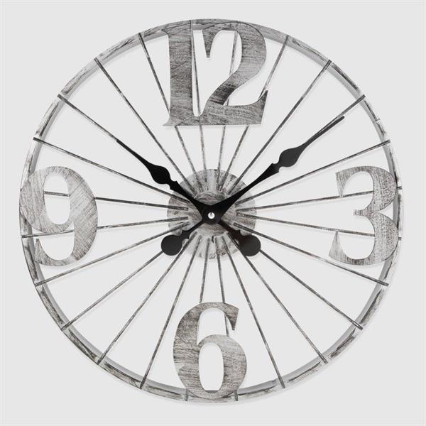 Metal Wall Clock - Small, Silver | Full House Lebanon