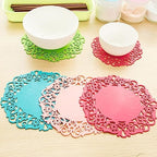 PVC Round Silicone Coaster Set (2 Pcs) - Blue | Full House Lebanon