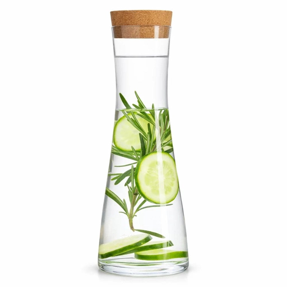 Glass Carafe with Cork Lid | Full House Lebanon