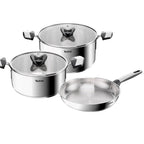 Tefal Stainless Steel Cookware Set – 2 Pots & 1 Frypan | Full House Lebanon
