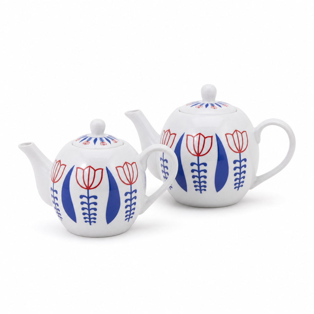 Tulip Pattern Ceramic Teapot | Full House Lebanon