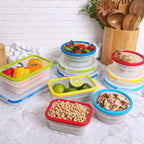 Silicone Fresh-Keeping Box Set (4 Pcs) - Red | Full House Lebanon