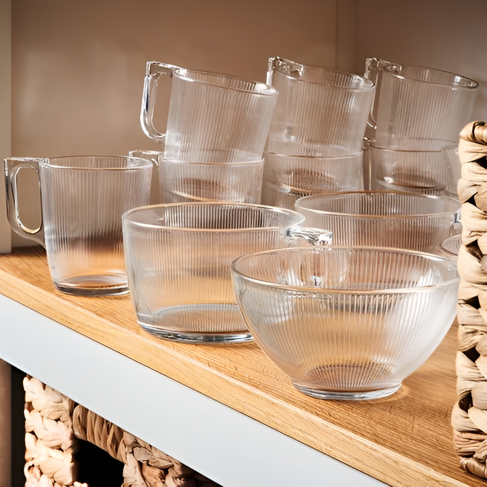 Luminarc Stripy Glass Mug - 50 cl | Full House Lebanon