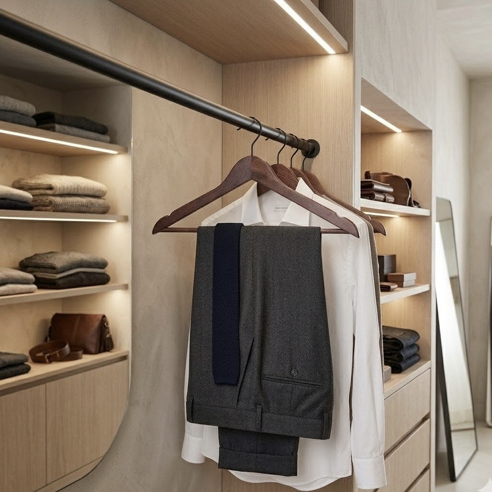 Brown Wood Hanger Set (3 Pcs) | Full House Lebanon