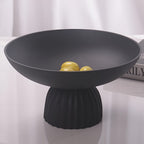 Matte Black Pedestal Decorative Bowl | Full House Lebanon