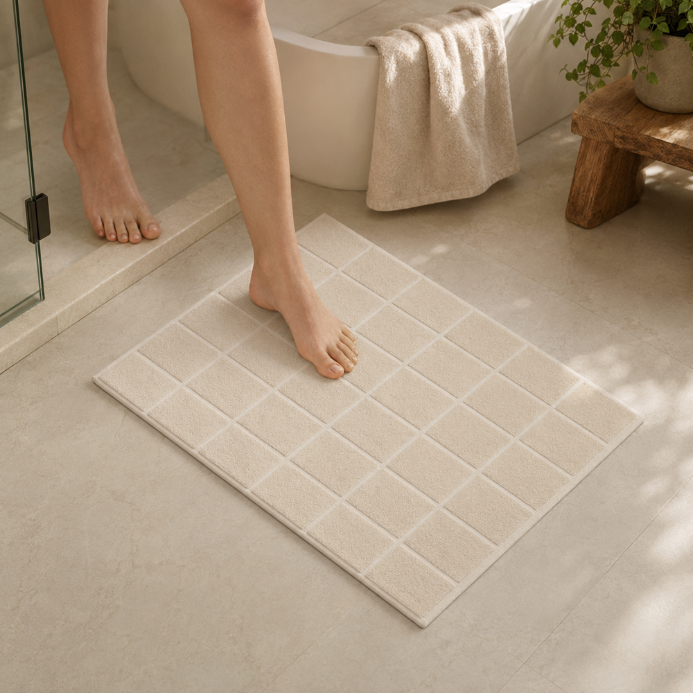 FieldCrest Geometric Cotton Bath Mat | Full House Lebanon