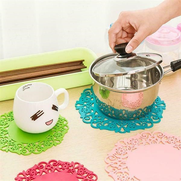 PVC Round Silicone Coaster Set (2 Pcs) - Light Purple | Full House Lebanon