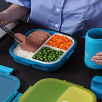 3 -Compartments Lunch Box - Rectangular, DarkPurple | Full House Lebanon