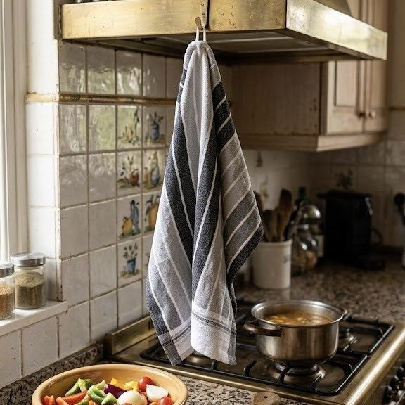 Cannon  Kitchen Dish Towel Medium Check & Stripe Set (3 Pcs ) | Full House Lebanon