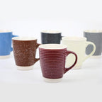 3D Striped Porcelain Mugs - Black | Full House Lebanon
