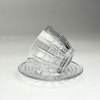 Glass Bowls Set with Saucers (12 Pcs) - Lines | Full House Lebanon