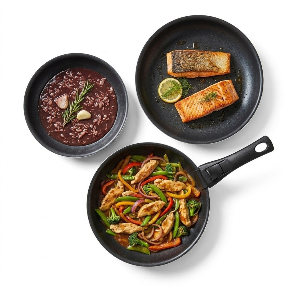 Click & Cook  Aluminum Fry Pan Set