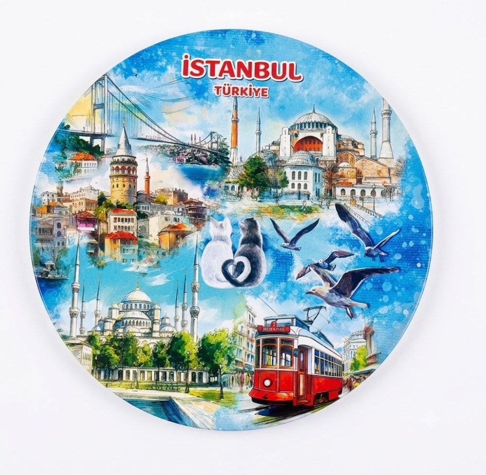 Istanbul Themed Metal Coaster