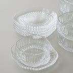 Glass Dessert Bowl & Saucer Set – 12 Pieces | Full House Lebanon