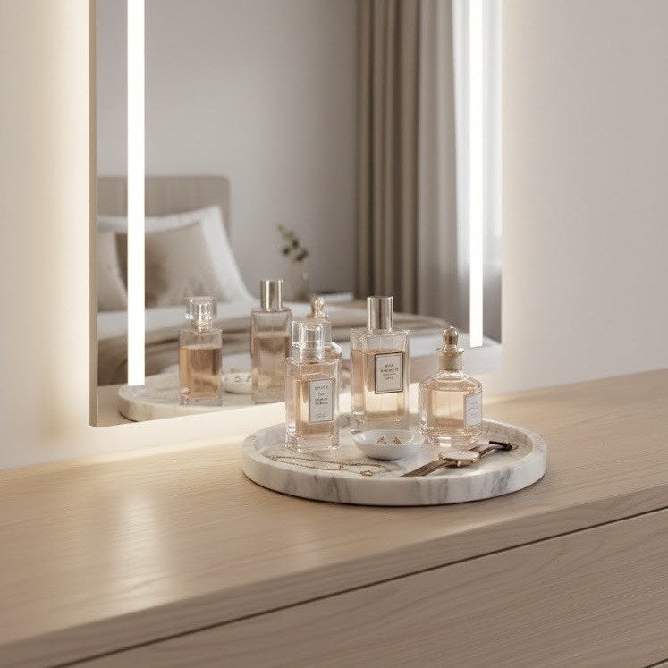 Round Marble Decorative Tray