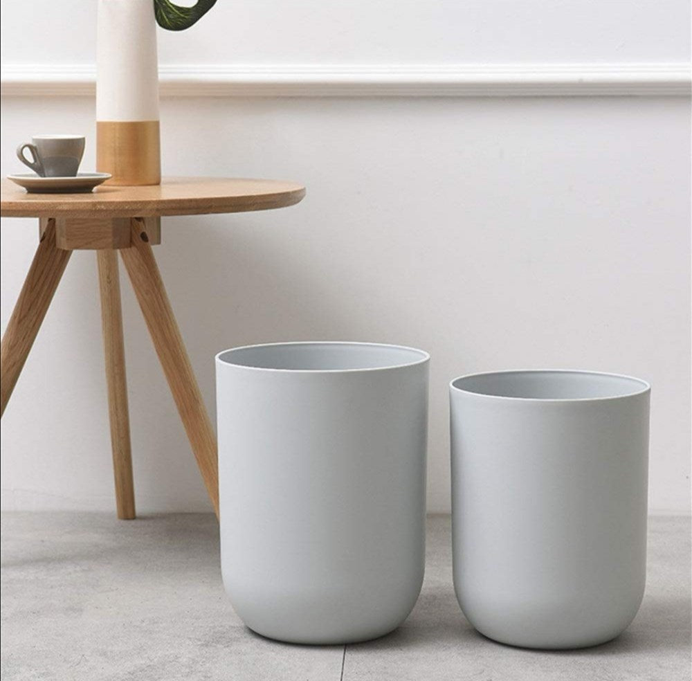 Plastic Waste Bin Set (2 Pcs) - Grey | Full House Lebanon