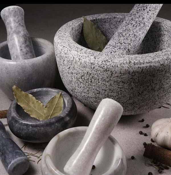 Marble Mortar & Pestle Set - Grey | Full House Lebanon