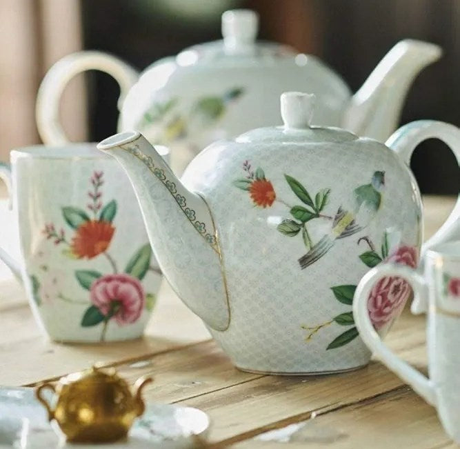 Pip Studio Blushing Birds Teapot White - Large | Full House Lebanon