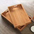 Rectangular Bamboo Serving Tray with Handles | Full House Lebanon