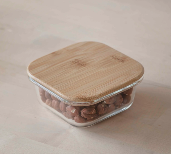 Square Bamboo-Lid Food Containers - Small | Full House Lebanon