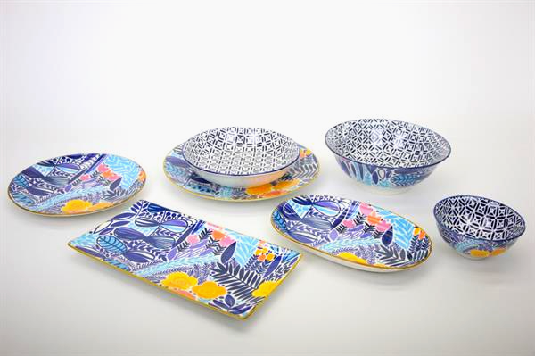 Porcelain Dinnerware with Vibrant Colors - Oval Plate | Full House Lebanon