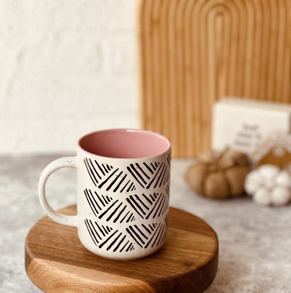 Two - Toned Tribal Porcelain Mug | Full House Lebanon