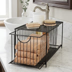 Black Wire Stackable Slide-out Storage Drawer | Full House Lebanon