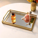 Rectangular Golden Glass Mirror Tray | Full House Lebanon