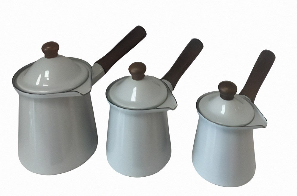 Enamel Coffee Pots - Large, Off-White | Full House Lebanon