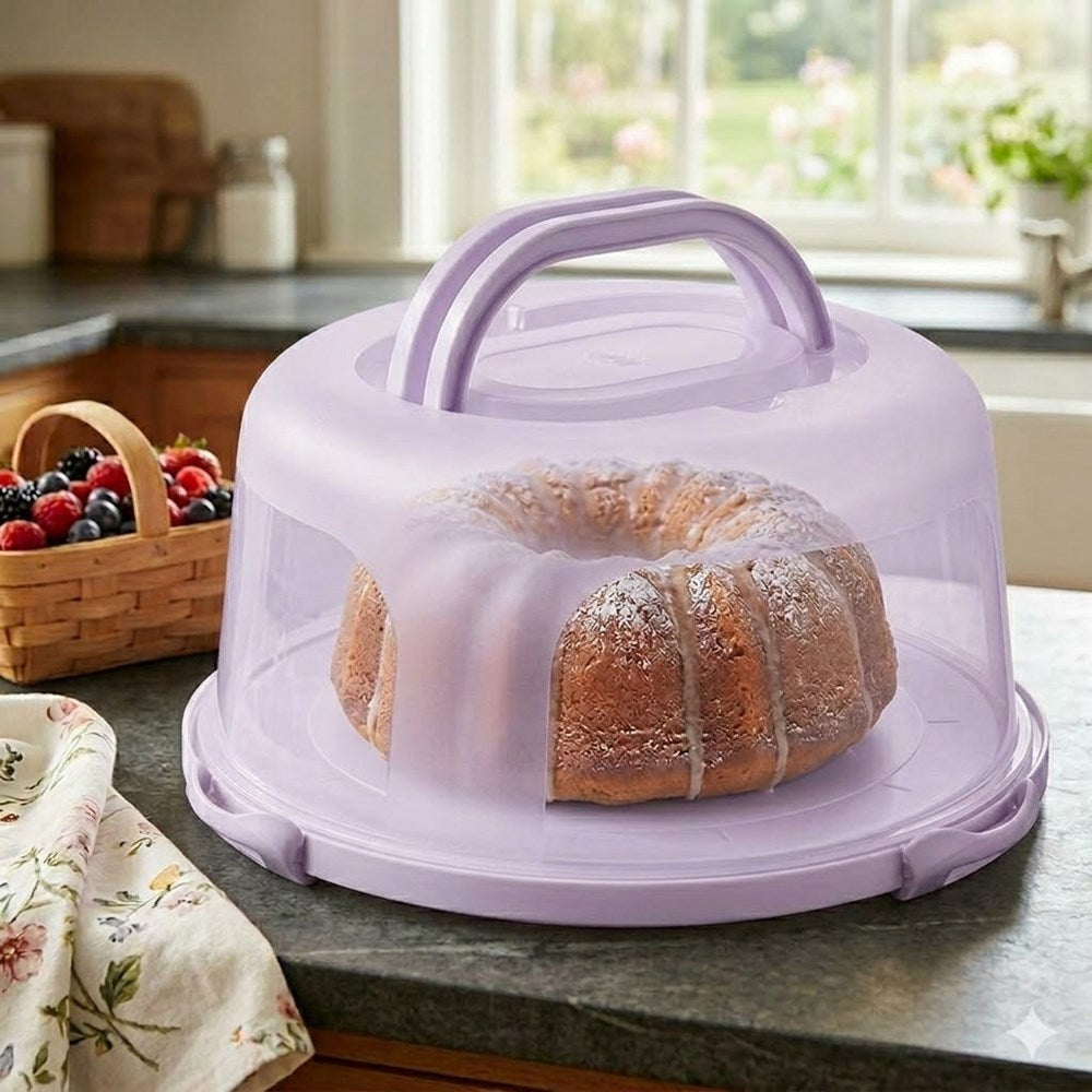 Portable Plastic Round  Cake Container