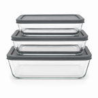 Dosthoff 3-Piece High Borosilicate Glass Food Container Set | Full House Lebanon