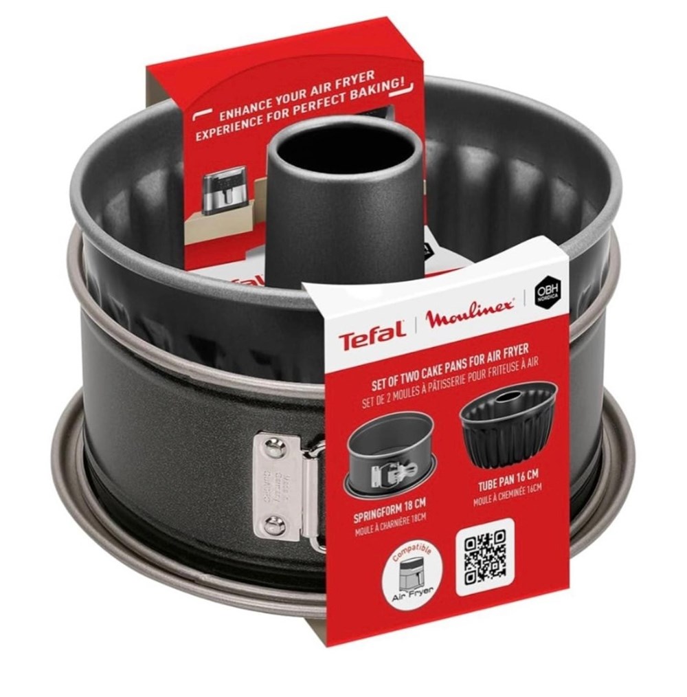 Tefal & Moulinex 2-Piece Air Fryer Cake Pan Set | Full House Lebanon