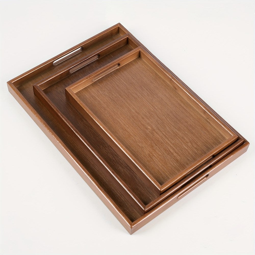 Rectangular Bamboo Tray Set (3 Pcs) | Full House Lebanon