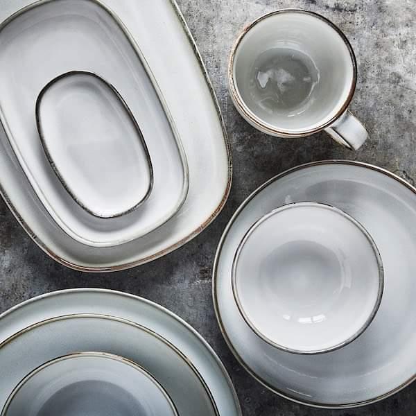 Dosthoff Grey Dinnerware - Medium Oval Plate | Full House Lebanon