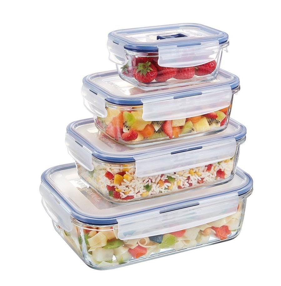 Luminarc Pure Box Active Rectangular Food Container Set (3 Pcs) | Full House Lebanon