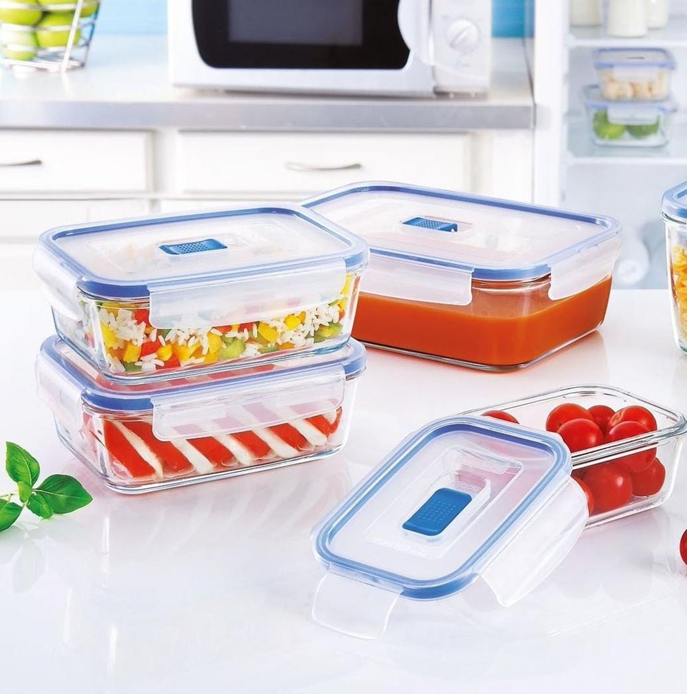 Luminarc Pure Box Active Rectangular Food Container Set (3 Pcs) | Full House Lebanon