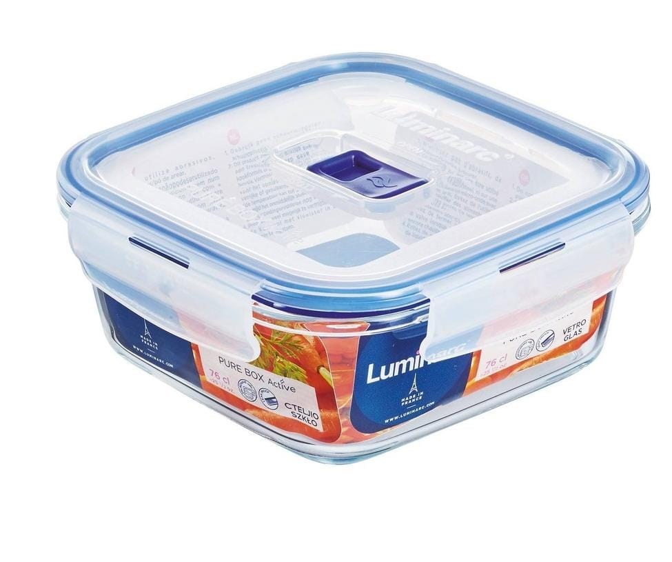 Luminarc Pure Box Active Square Food Container Set (3 Pcs) | Full House Lebanon