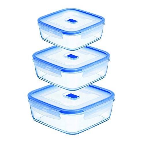 Luminarc Pure Box Active Square Food Container Set (3 Pcs) | Full House Lebanon