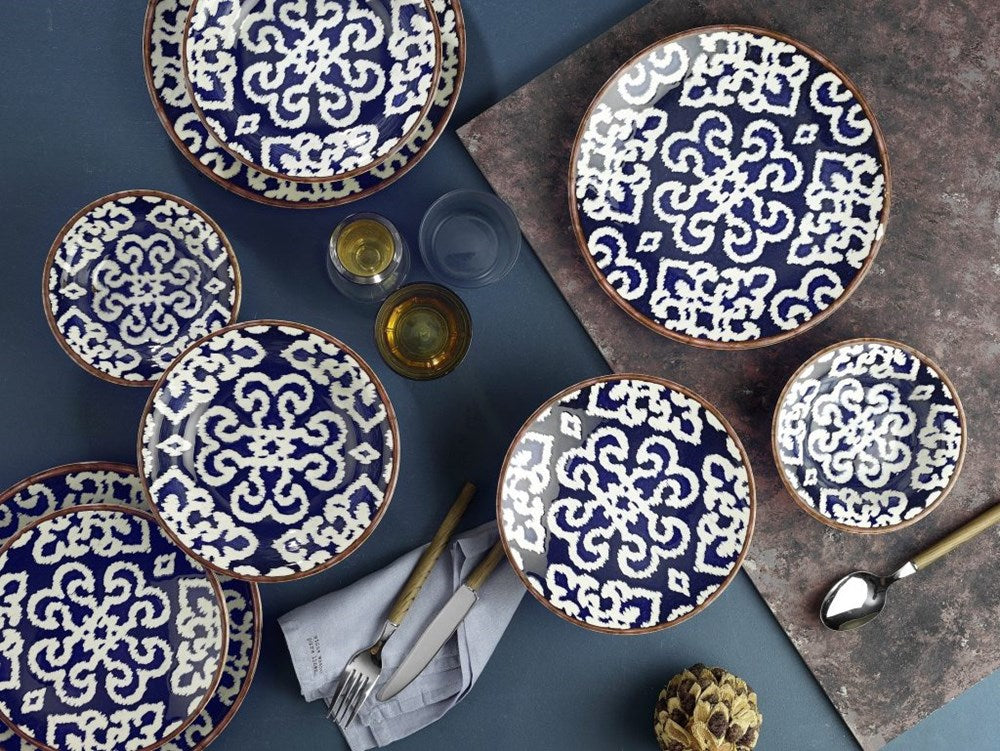 Navy Porcelain Dinner Set (24 Pcs) | Full House Lebanon