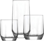 LAV Diamond Glass Cups Set (18 Pcs) | Full House Lebanon