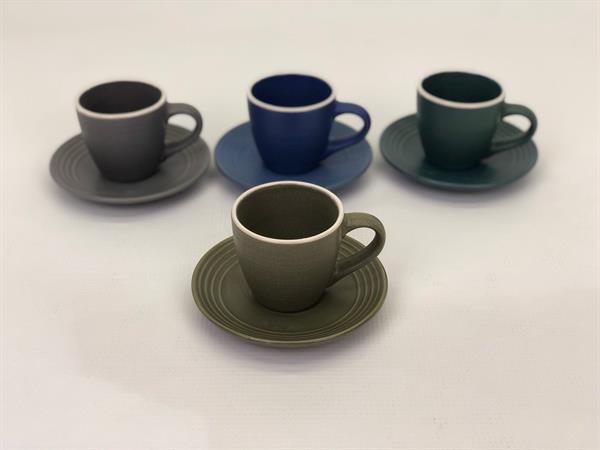 Porcelain Coffee Cups (Half a Dozen) - Navy | Full House Lebanon
