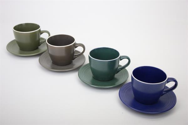 Porcelain Tea Cups (Half a Dozen) - Navy | Full House Lebanon