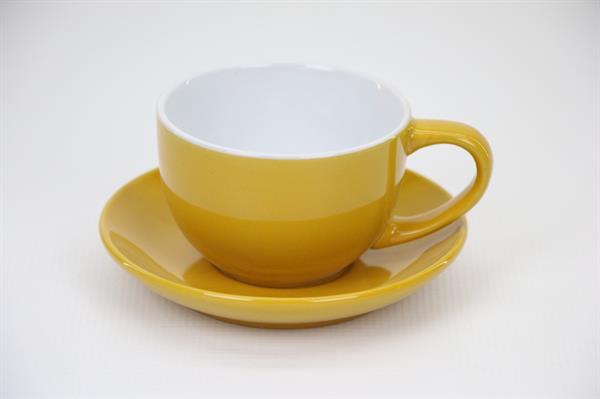 Glossy Tea Cups (Half a Dozen) - Yellow | Full House Lebanon