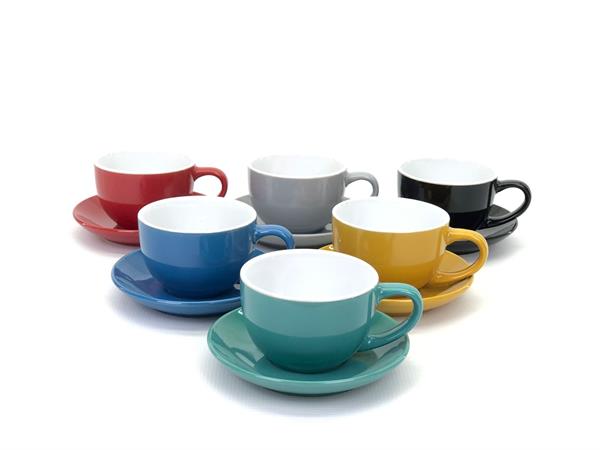 Glossy Tea Cups (Half a Dozen) - Black | Full House Lebanon