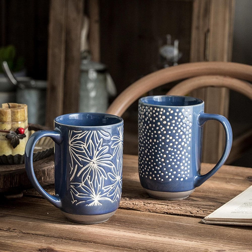 Blue Large Porcelain Mugs - Dotes | Full House Lebanon