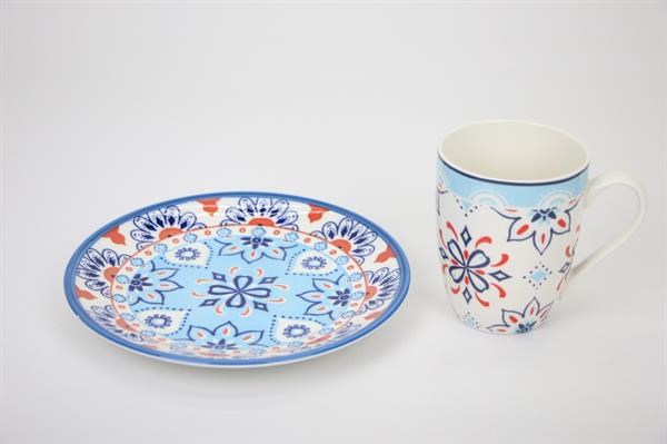 Patterned Porcelain Dessert plate & Mug - Dessert Plate | Full House Lebanon